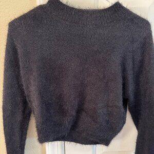 F21 Black Cropped Sweater